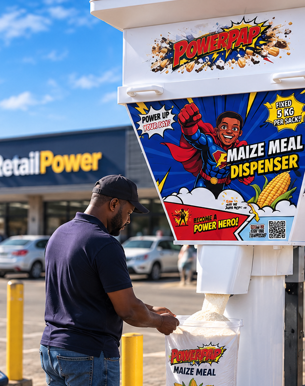 PowerPap maize meal dispenser concept